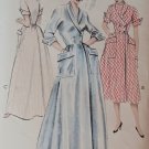 1950s Housecoat or Brunch Coat Sewing Pattern Butterick 6418 Double Breasted Size 16 Bust 34