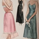 1950s Womans Slip Plus Size Simplicity 4470 Full Length Day Length Half Slip Sewing Pattern B44