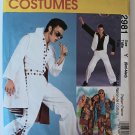 Elvis Costume Sewing Pattern McCalls 2981 Saturday Night Fever Disco Hippie Mens Boys Sizes S M UC