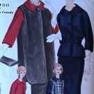 1960s Womens Suit Sewing Pattern Topper Vest Jacket Skirt Vogue Special Design Plus Size 20 Bust 40