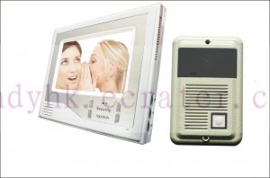 Super Thin 7 Inch Color Video Door Phone Home Security Intercom System White color