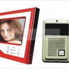Super Thin 7 Inch Color Video Door Phone Home Security Intercom System Red color