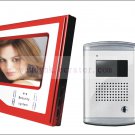 Super Thin 7 Inch Color Video Door Phone Home Security Intercom System Red color