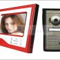 Super Thin 7 Inch Color Video Door Phone Home Security Intercom System Red color