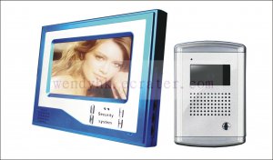 Super Thin 7 Inch Color Video Door Phone Home Security Intercom System Blue color
