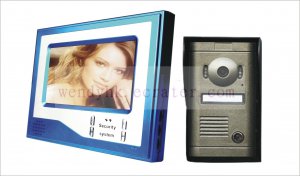 Super Thin 7 Inch Color Video Door Phone Home Security Intercom System Blue color