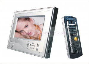 Super Thin 7 Inch Color Video Door Phone Home Security Intercom System Silver color