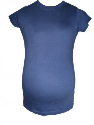 Solid Blue Maternity Shirt S/M