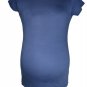 Solid Blue Maternity Shirt S/M