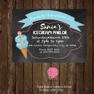 Custom Invites Ice Cream Party
