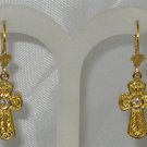 "Pious" 18 Karat Yellow Gold Diamond Earrings.