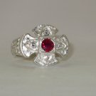 “Anglican” Sterling silver cross ring.