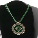 Green Diamond Medallion Necklace