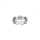 Sterling Silver and Crystal Toe Ring
