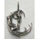 Riding the Moon Sterling Silver Amulet / Pendant