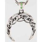 Celtic Crescent Moon Amulet / Pendant Necklace