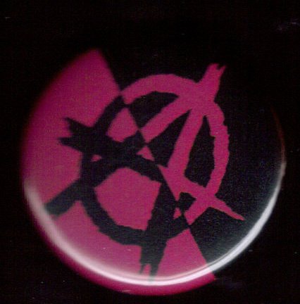 Anarcho-Feminist pinback button badge 1.25"