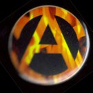 Flaming Anarchy pinback button bade 1.25"