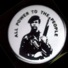 HUEY P NEWTON - ALL POWER TO THE PEOPLE pinback button badge 1.25"