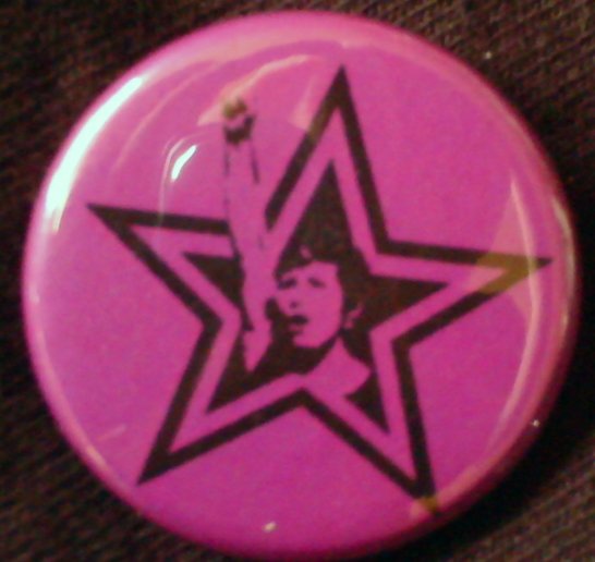 1 FEMINIST STAR pinback button badge 1.25"