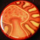 1 RED MUSHROOM pinback button badge 1.25"