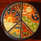 1 PSYCHEDELIC PEACE SIGN pinback button badge 1.25"