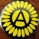 Anarchy Sunflower pinback button badge 1.25"