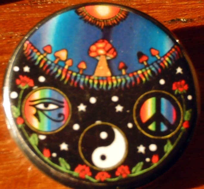 ENLIGHTENMENT COLLAGE pinback button 1.25"
