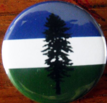 CASCADIA FLAG pinback button badge 1.25"