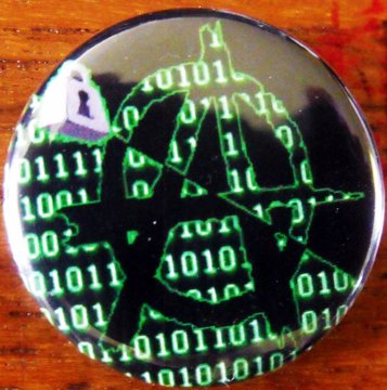 CRYPTO-ANARCHY pinback button badge 1.25"