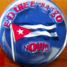 "END THE EMBARGO NOW!" - CUBAN FLAG pinback button badge 1.25"