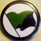 GREEN ANARCHIST FLAG pinback button badge 1.25"