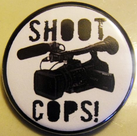 SHOOT COPS! pinback button badge 1.25"