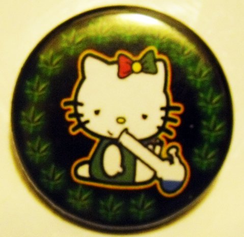 MELLO KITTY pinback button badge 1.25"