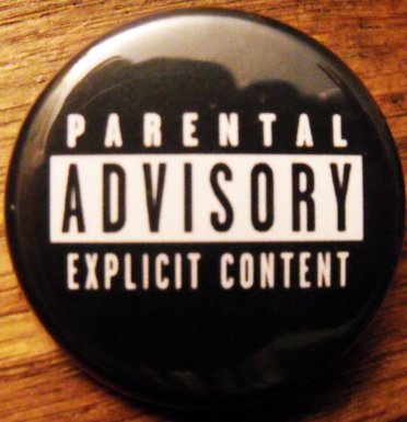 PARENTAL ADVISORY pinback button badge 1.25"