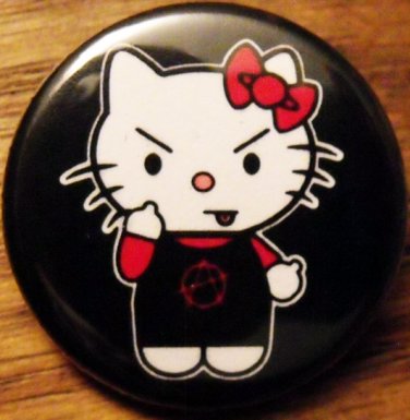 ANARCHO KITTY pinback button badge 1.25"