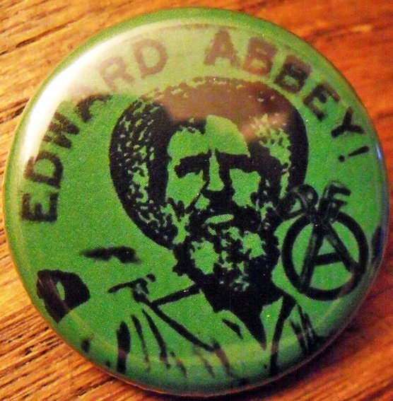 EDWARD ABBEY pinback button badge 1.25"
