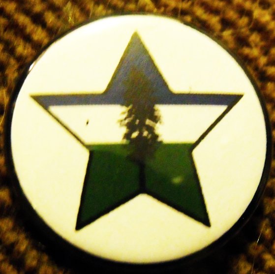 CASCADIA STAR pinback button badge 1.25"