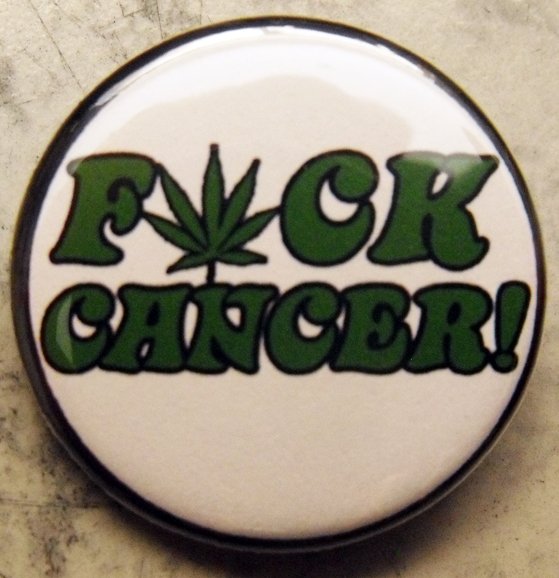 FUCK CANCER!  pinback button badge 1.25"