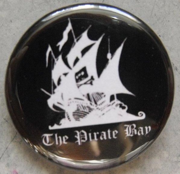 THE PIRATE BAY pinback button badge 1.25"