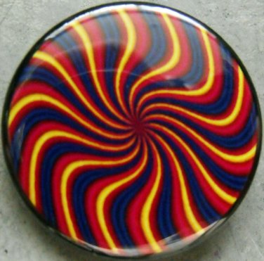 TRIPPY SPIRAL pinback button badge 1.25"