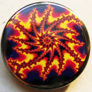 FRACTAL ART #2 pinback button badge 1.25"