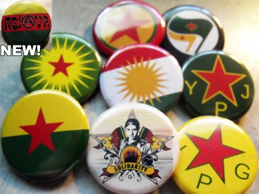9 KURDISH RESISTANCE pinback buttons badges 1.25"