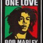 Bob Marley One Love Embroidered Iron-on Patch 3.5" inches x 2.75" inches