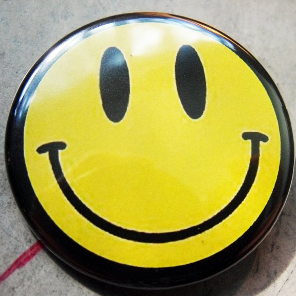 CLASSIC SMILEY pinback button badge 1.25"