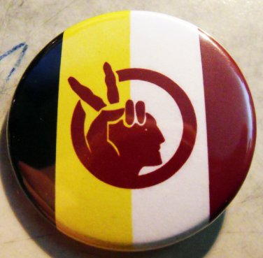 AMERICAN INDIAN MOVEMENT FLAG   pinback button badge 1.25"