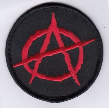 ANARCHY EMBROIDERED IRON-ON PATCH 3" inches