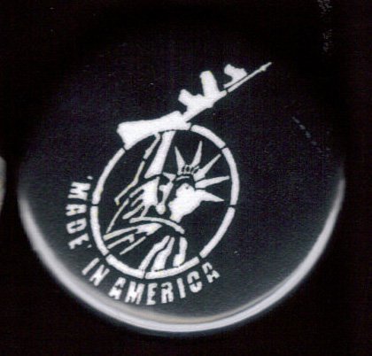 MADE IN AMERICA  pinback button badge 1.25"