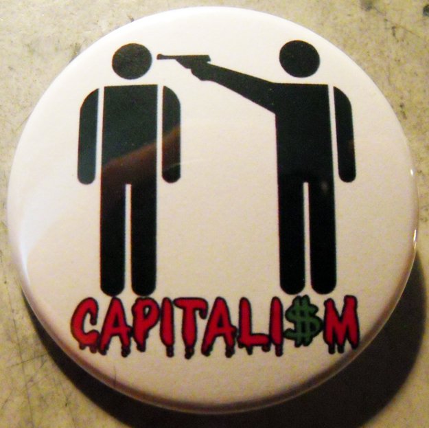 CAPITALISM pinback button badge 1.25"