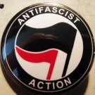 ANTI-FASCIST ACTION #2 BLACK/RED pinback button badge 1.25"